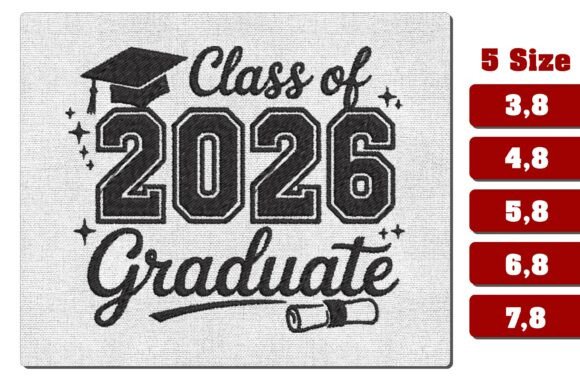 Class of 2026 Graduate Embroidery Design