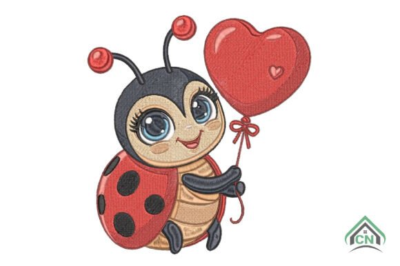 Cute Ladybug Embroidery Design