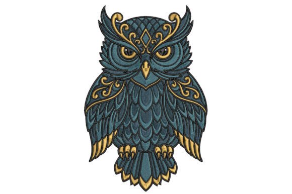 Ornamental Owl Embroidery