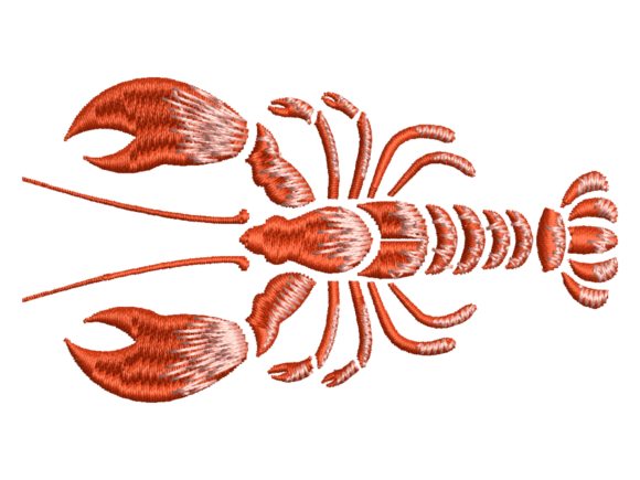 Red Lobster Embroidery Design