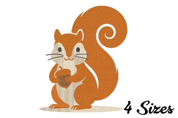 Squirrel Embroidery Design